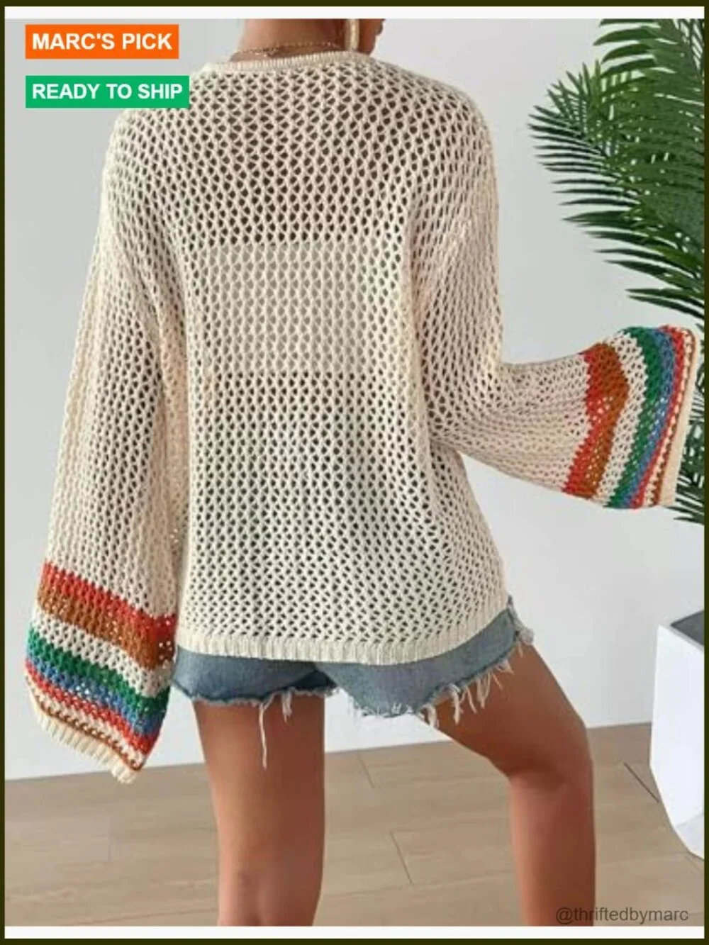 Floral Crochet Cardigan Sweater Boho Hollow Out Open Front Long Sleeve Retro